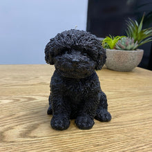 Load image into Gallery viewer, Oodle dog candle black colour sitting facing forward