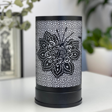 Load image into Gallery viewer, Black Flower Touch Lamp Melt Warmer