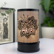 Load image into Gallery viewer, Black Flower Touch Lamp Light On Melt Warmer