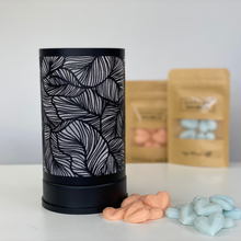 Load image into Gallery viewer, Black Leaves Touch Lamp Wax Melt Warmer + 2 Sample Melt Packs + Spare Globe