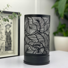 Load image into Gallery viewer, Black Leaves Touch Lamp Wax Melt Warmer + 2 Sample Melt Packs + Spare Globe