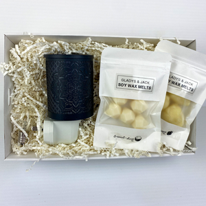 Gift Pack -  Black Mandala Plug In Wax Melt Warmer