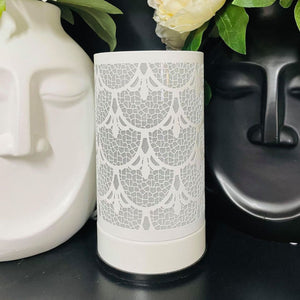 White Lace Wax Melt Warmer Touch Lamp