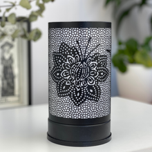Load image into Gallery viewer, Black Flower Touch Lamp Melt Warmer 
