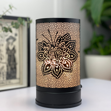 Load image into Gallery viewer, Black Flower Touch Lamp Light On Melt Warmer 
