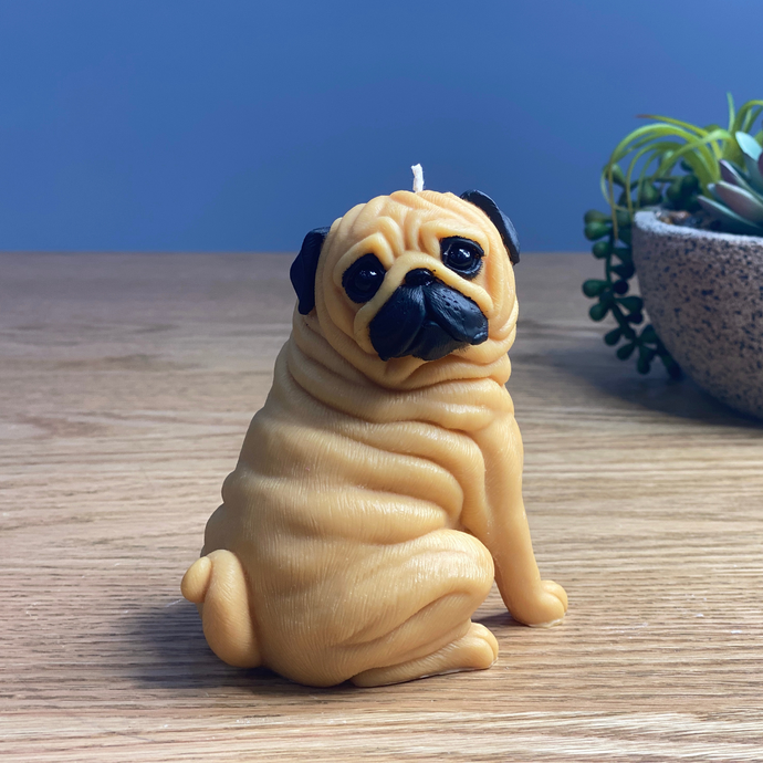Pug Dog Candle
