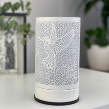 Load image into Gallery viewer, White Hummingbird Touch Lamp Wax Melt Warmer
