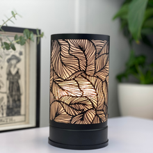 Load image into Gallery viewer, Black Leaves Touch Lamp Wax Melt Warmer + 2 Sample Melt Packs + Spare Globe
